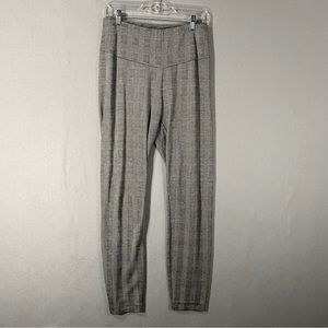 Cabi High Wasited Gray Plaid Stretch Legging Casual Work Pants 4053 Womans Small